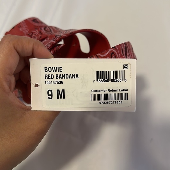 SUN + STONE Men's Bowie Sandal Red Bandana size 9 - Picture 7 of 7